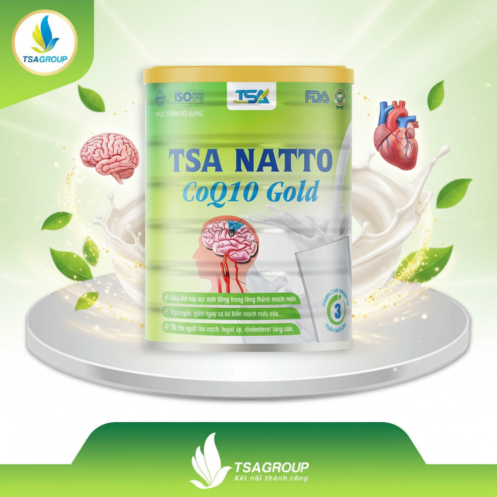 Công Dụng Nổi Bật Của TSA Natto COQ10 Gold: Giải Pháp Tốt Nhất Cho Não Tim Mạch Huyết Áp