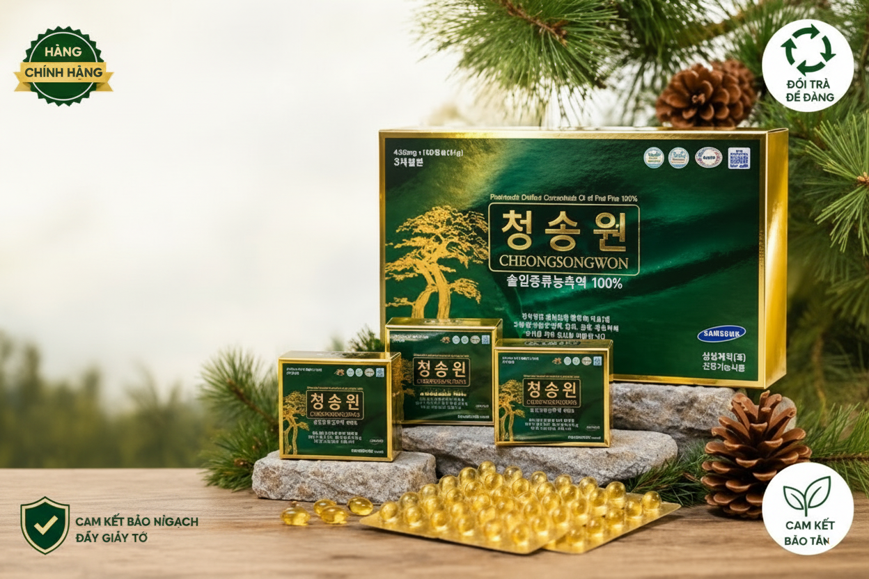 Công dụng nổi bật của Tinh dầu thông đỏ Cheong Song Won nhập khẩu Hàn Quốc bạn nên biết