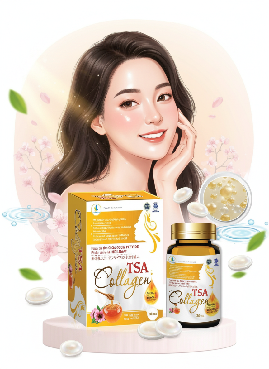 Công Dụng Nổi Bật của TSA Collagen Nhật Bản - Hỗ Trợ Làm Đẹp Da, Giảm Lão Hóa